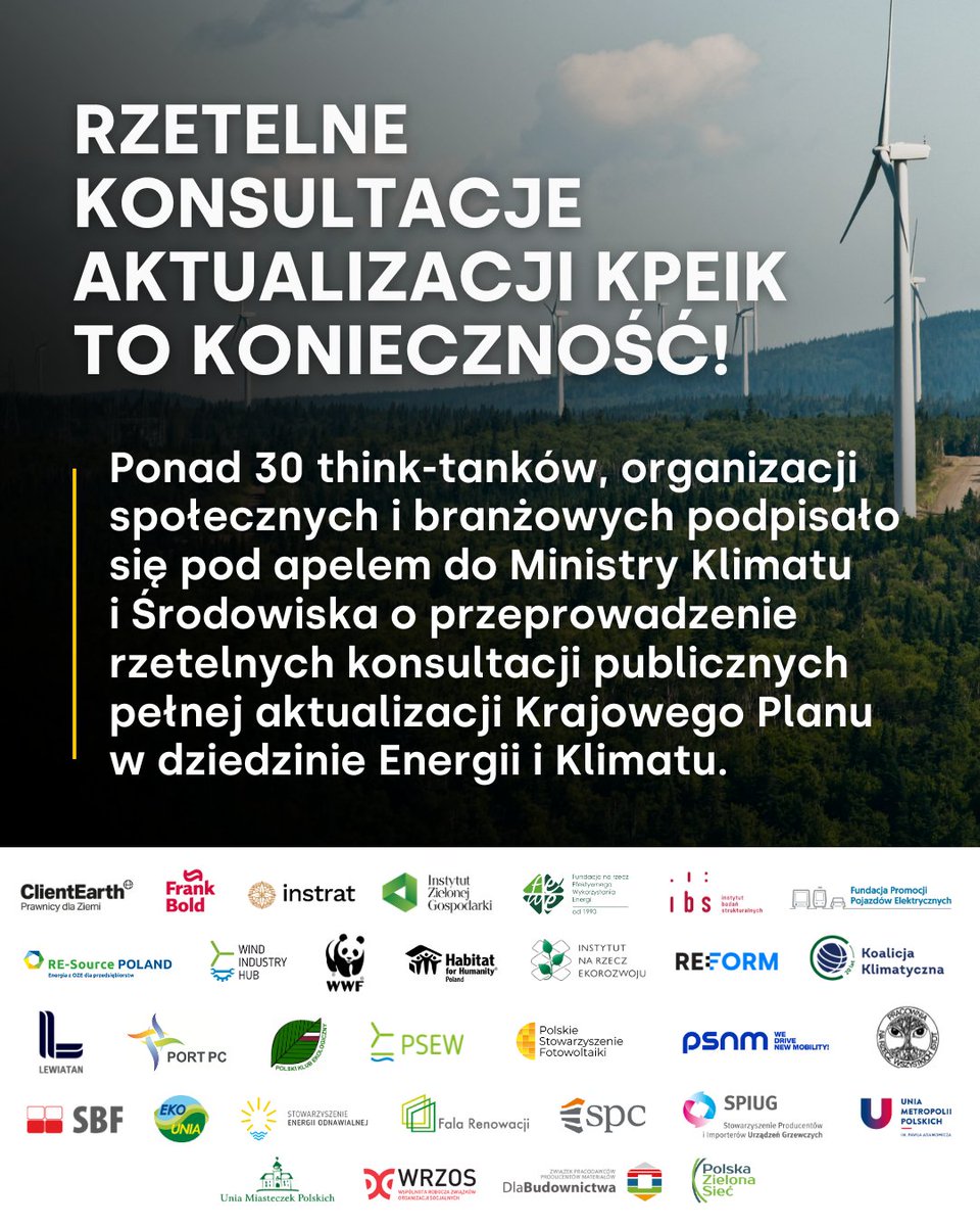 ireform_eu's tweet photo. ❗Opóźnienie w opracowaniu aktualizacji KPEiK nie może być powodem pominięcia konsultacji lub przeprowadzenia ich w sposób powierzchowny. Czytaj cały list otwarty do Ministry @hennigkloska (@MKiS_GOV_PL) tutaj👉🏼 https://t.co/oI0Vs3DU1F
#kpeik https://t.co/rX9oHCyPt8