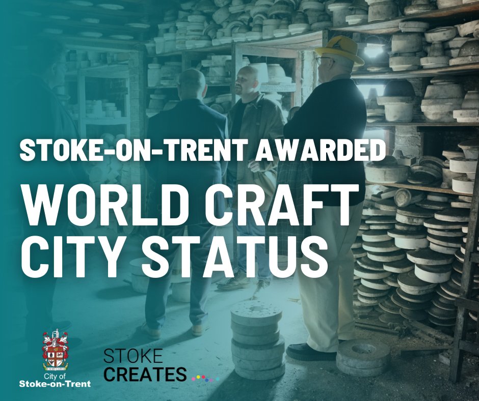 🫖 We always knew we were the global centre for ceramics and now it has been recongised.

🎉 Stoke-on-Trent been awarded World Craft City Status by the World Crafts Council.

👉 Read more: stoke.gov.uk/news/article/1…
