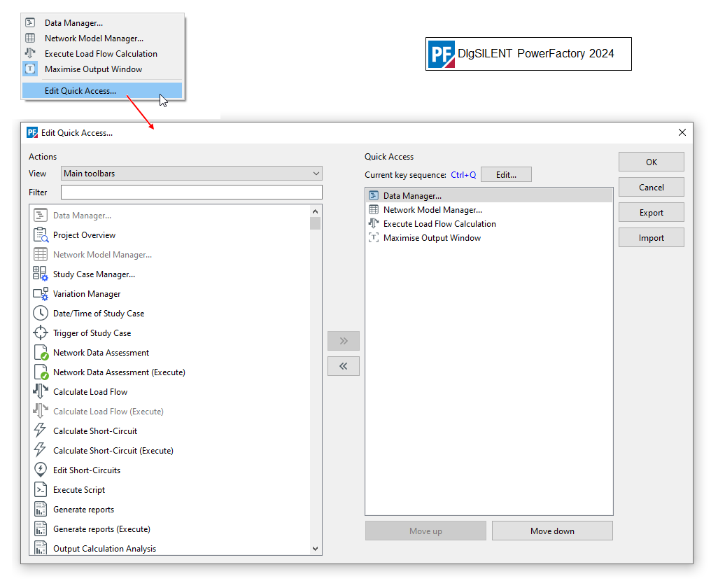 DIgSILENT_GmbH's tweet image. Find your favourite functions easily, with the new Quick Access menu in PowerFactory 2024!

#DIgSILENT #PowerFactory #Featureoftheweek #PF2024 #newfeature #analysissoftware #powersystems #powersystemsolutions #softwareengineering