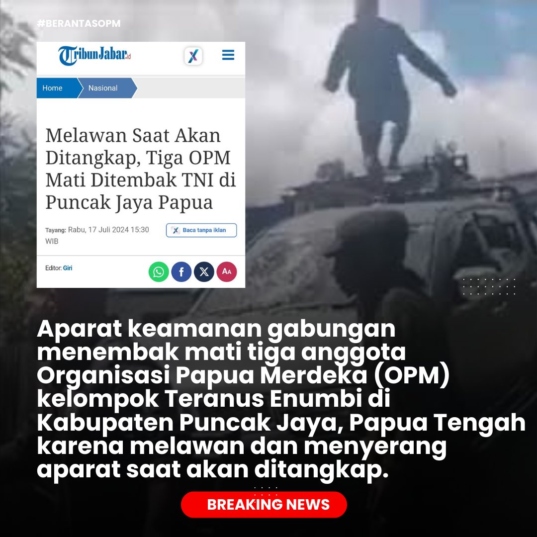 ruthesema's tweet photo. Tiga OPM yang tewas dalam penindakan aparat keamanan gabungan adalah anggota kelompok Teranus Enumbi yang kerap meneror warga di Puncak Jaya. Barang bukti didapatkan berupa pistol rakitan serta bendera bintang kejora. #Papua #PapuaIndonesia #TNIPolri #OPM https://t.co/uOUuF6laPA