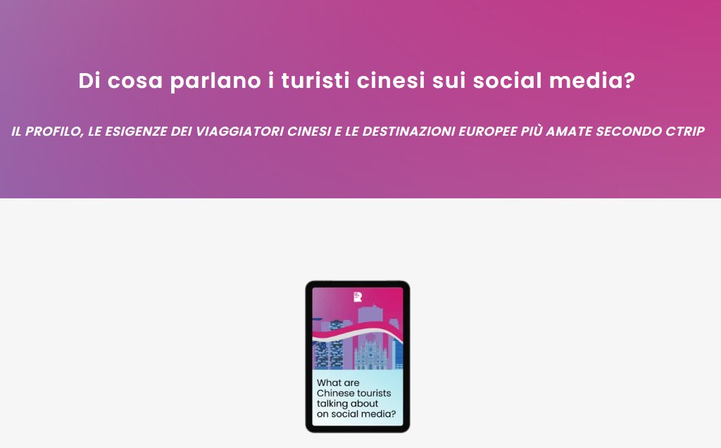 Il ritorno del #Turismo asiatico in Europa: sentiment e opportunità. Scarica lo European Travel Destination Report di #Retex per scoprire l'identikit dei turisti cinesi, le loro esigenze di viaggio e le destinazioni europee più amate secondo #Ctrip: lnkd.in/dU6W-F-d #Cina