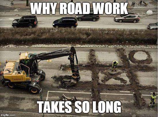 HeatherWeidner1's tweet image. That might explain things... #roadwork #tictactoe