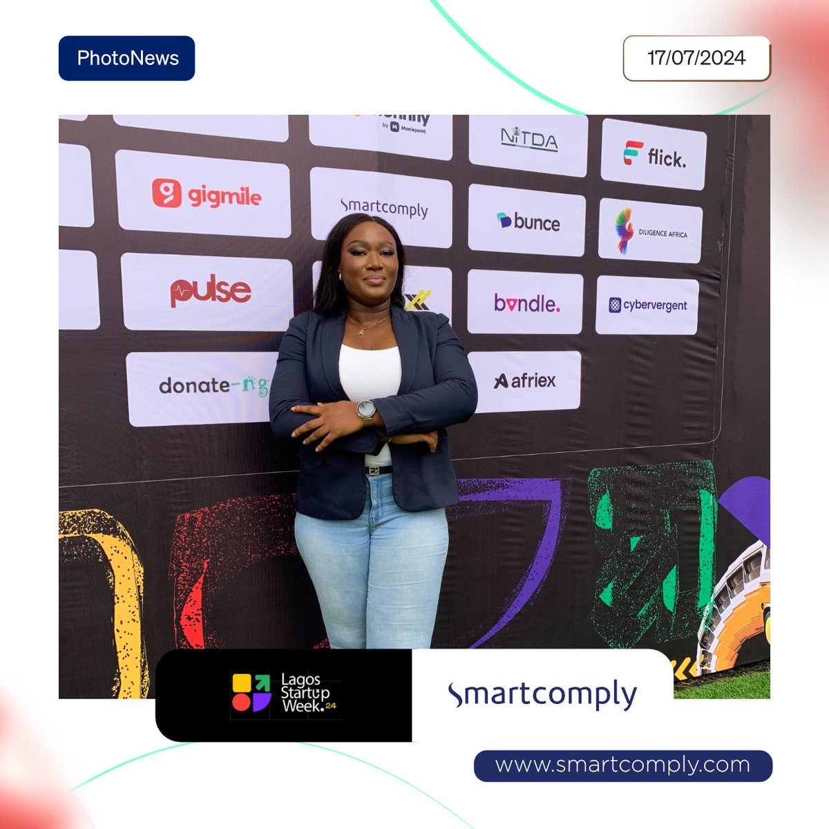 smartcomplyapp's tweet photo. We're thrilled to share highlights from the final day of #LagosStartupWeek! @StartupLagos @PrimeStartupshq 

It’s been an incredible journey filled with #innovation, #networking, and #growth. 

A big thank you to everyone who participated and visited our booth.

#Smartcomply https://t.co/ji7ihg9uUb