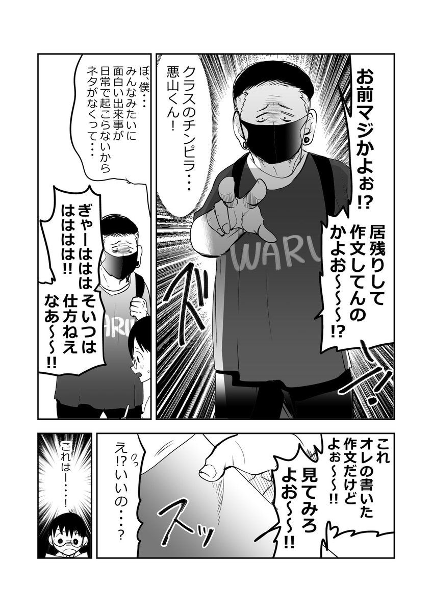 気弱な小学生…クラスのチンピラに絡まれてしまう…👦😈2/4 