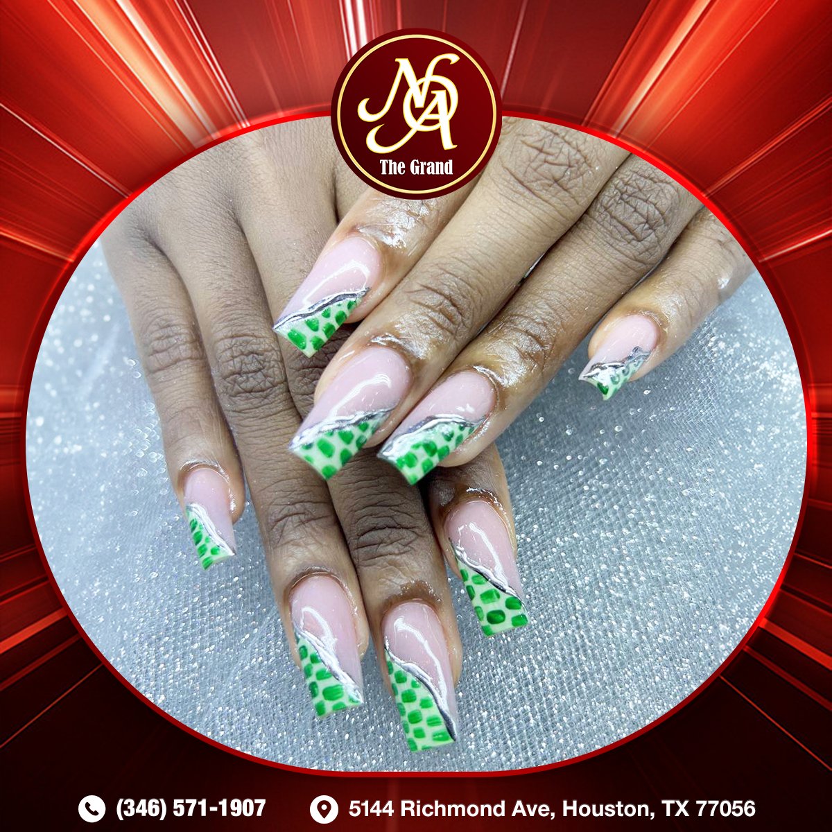 TheGrand_Nails's tweet photo. Textured tips and classic elegance - crocodile French nails are the perfect combination.🌿🔥
#thegrandnailsofamerica #nailsofamerica #nailsalon #nailsalontx #nailsalonhouston #nail #manicure #pedicure #acrylicnails #nailsoftheday #fashion #nails #nail #instanails #nailsdid https://t.co/4eMhnjkOdp