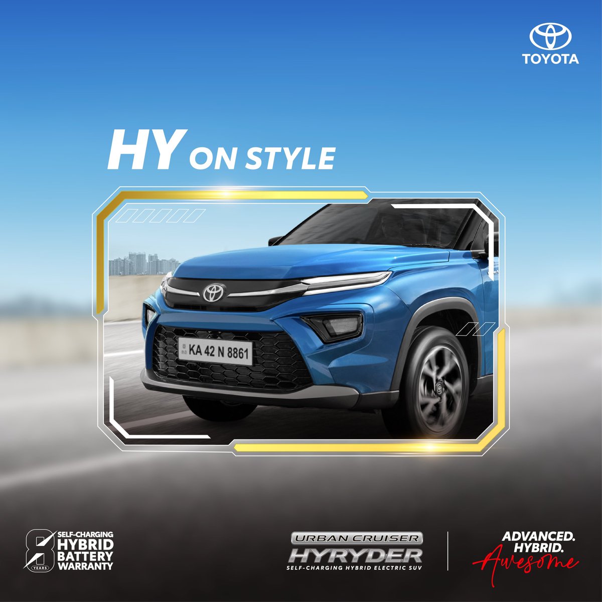 Toyota_India's tweet photo. Elevate your drive with the Toyota Hyryder's Hybrid power. It's HY time for a smarter journey.

For more info, visit: https://t.co/LleCHXmwaR
 
#ToyotaIndia #ItsHYTime #UrbanCruiserHyryder https://t.co/irhNWIzXqY