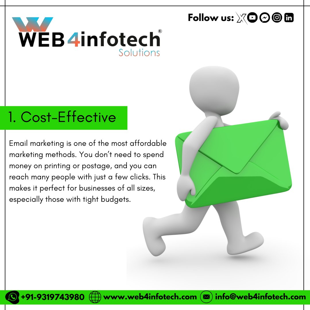 web4infotech's tweet photo. Email marketing can revolutionize your business strategy. Discover how Web4Infotech Solutions can help you leverage these benefits!
click here :-https://t.co/2cppISen2N https://t.co/4dFRpmSZh3