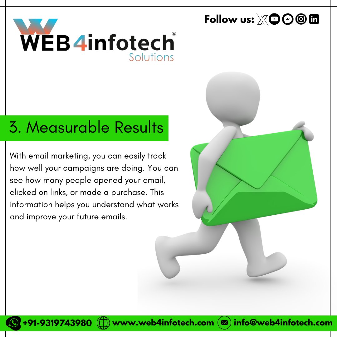 web4infotech's tweet photo. Email marketing can revolutionize your business strategy. Discover how Web4Infotech Solutions can help you leverage these benefits!
click here :-https://t.co/2cppISen2N https://t.co/4dFRpmSZh3