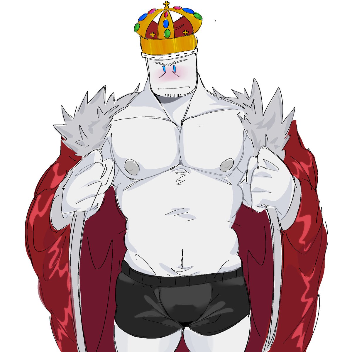 Uncle_Greenn's tweet photo. Cruel King but shirtless 

#BloxTales https://t.co/DtESkFu2K2