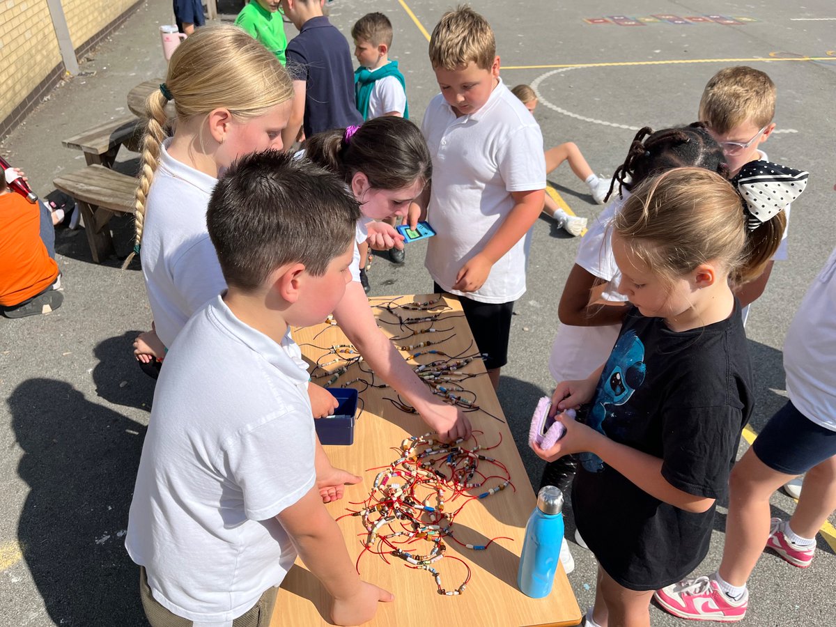 OVPS Mr Whaley (@ovpsmrwhaley) on Twitter photo We’ve been selling our African paper bead bracelets this morning. All of the money we make will go to a charity supporting Africa. #TheOVWay #enterprising <a href="/OVPSMrsHunt/">OVPS Mrs Hunt</a> <a href="/ovpsMrsHobbs/">Dosbarth_7</a> We’ve been selling our African paper bead bracelets this morning. All of the money we make will go to a charity supporting Africa. #TheOVWay #enterprising <a href="/OVPSMrsHunt/">OVPS Mrs Hunt</a> <a href="/ovpsMrsHobbs/">Dosbarth_7</a>