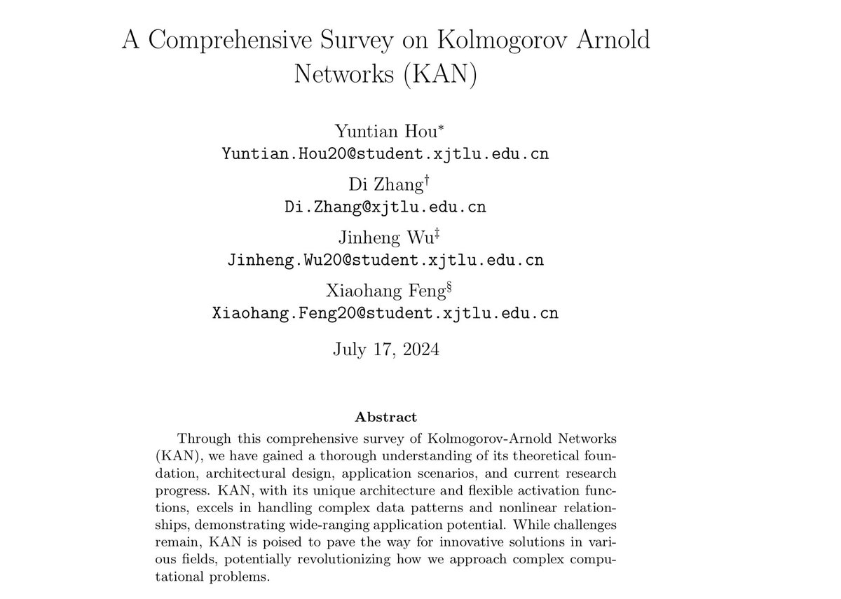 predict_addict's tweet photo. “A Comprehensive Survey on Kolmogorov Arnold Networks (KAN)”

#KAN https://t.co/SFqrdCipLB