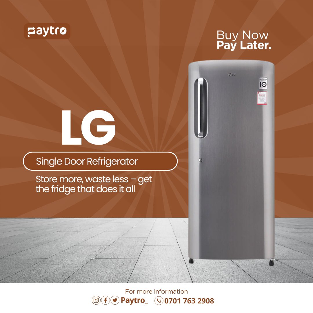 Paytro__'s tweet photo. Save more with a single door refrigerator on Paytro, Buy Now Pay Later
Shop on https://t.co/gwiBhMvJXG or 💬 07017632908
#paytro #shoponline #buyelectronics #chestfreezer #paysmallsmall #payininstalments #installmentplan #washingmachine #singledoorrefrigerator https://t.co/SMLtYsZtcK
