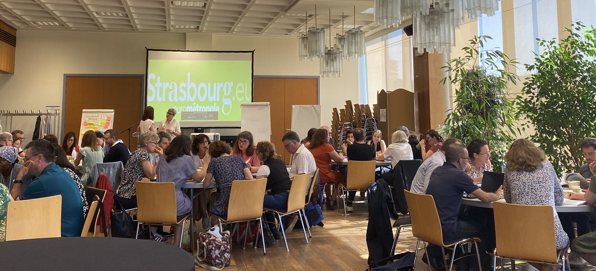 Plus de 50 acteurs de l’#emploi sur l’Eurométropole #Strasbourg réunis ce matin en atelier à l’invitation conjointe de <a href="/Prefet67/">Préfet de région Grand Est & du Bas-Rhin 🇫🇷🇪🇺</a> <a href="/marilynepoulain/">Marilyne Poulain-Bartoli</a>, <a href="/strasbourg/">Strasbourg.eu</a> et <a href="/FTravail_GE/">France Travail Grand Est</a>. Partage du diagnostic territorial, définition enjeux prioritaires et actions à conduire en #coopération