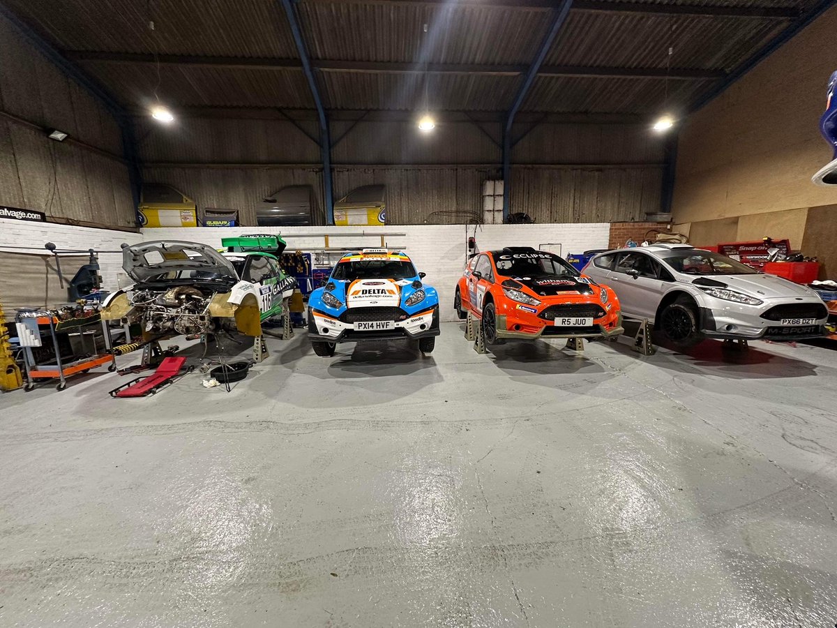 We supplied our WOCO Koverflor 2K Floor paint to refresh the floor of motorsport garage, J D Rallysport.   WOCO Koverflor is ideal for workshop floors as it is resistant to fuels, stains and most chemicals and provides an attractive long-lasting finish for hard working areas.