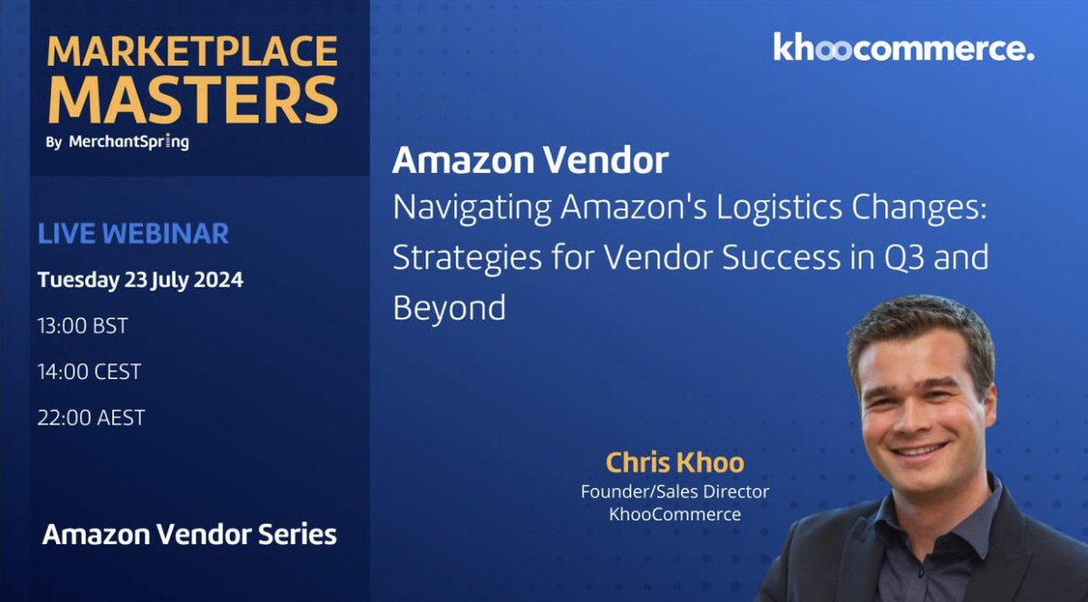 🖥️ Frustrated with #ShortageClaims and want to hear about preventing issues at root cause?

Get the full low-down and bring your questions about Amazon Operational Logistics to this webinar led by our Sales Director Chris Khoo and Paul Sonneveld!👇

linkedin.com/video/event/ur…