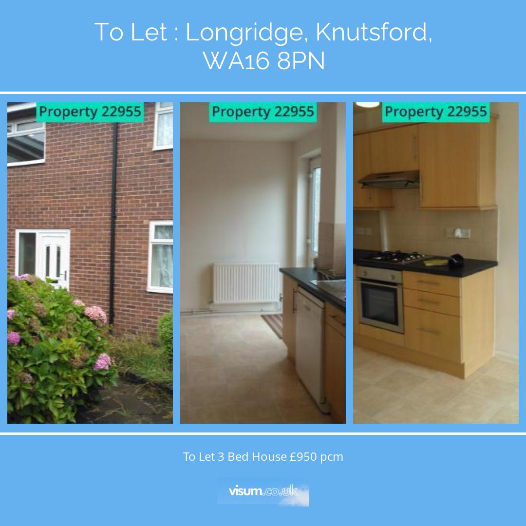 Longridge, Knutsford, WA16 8PN

🛏 3 bed 
🛋 1 reception 
🚿 1 bath 

To Let 3 Bed House £950 pcm 

📲 Get in touch with our team today! 

📞01455 364911 
📧 onthemarket-enquiries@visum.co.uk