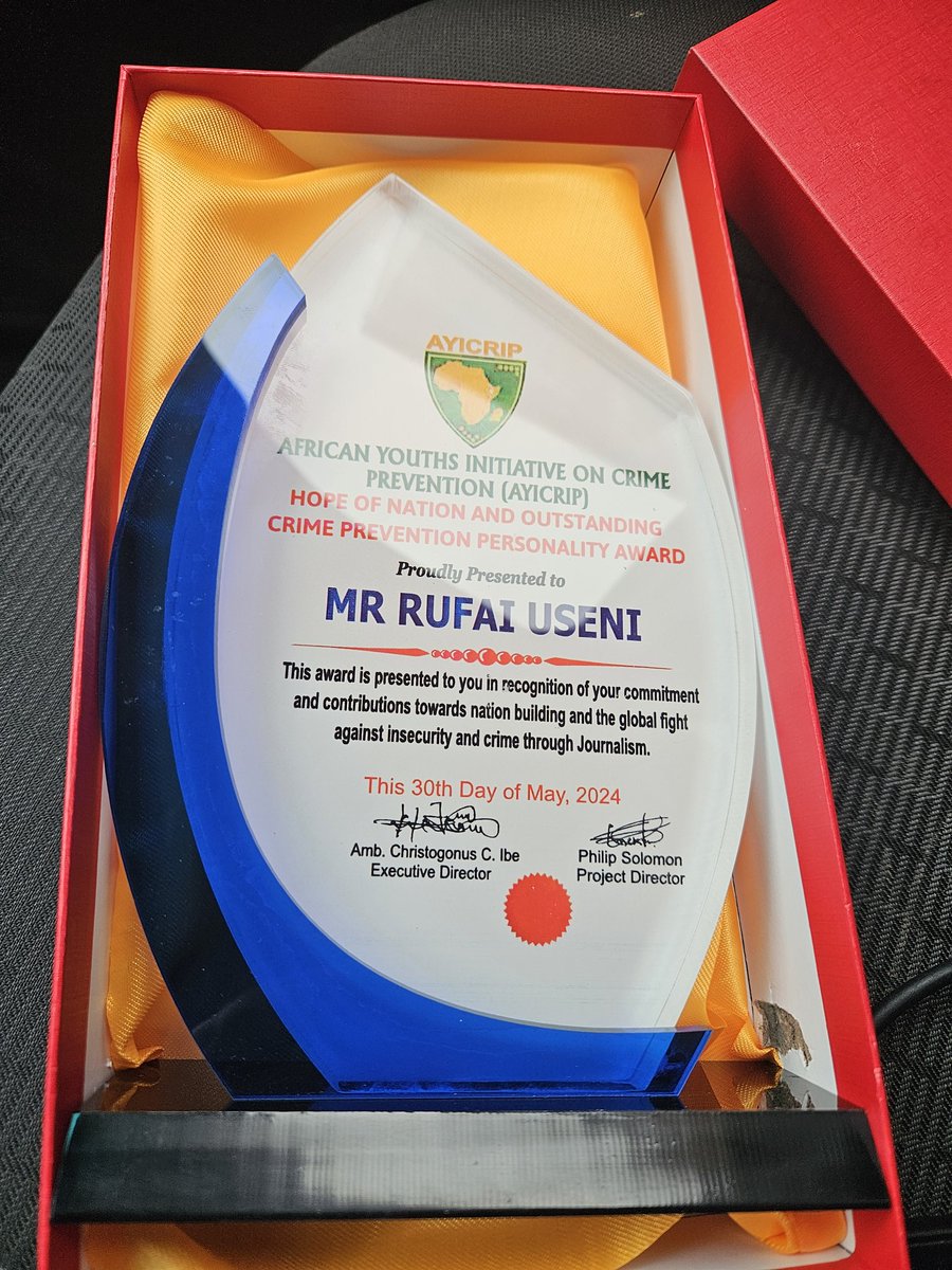 ruffydfire's tweet image. Another Award, Glory to God.