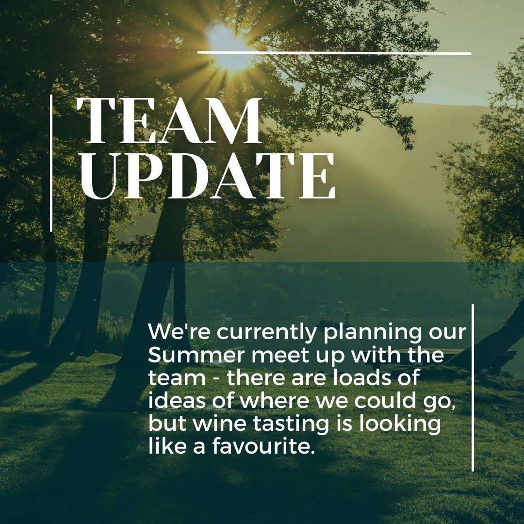 excthink's tweet photo. We're currently planning our Summer meet up with the team - there are loads of ideas of where we could go, but wine tasting is looking like a favourite. https://t.co/e9EOqfVCZs