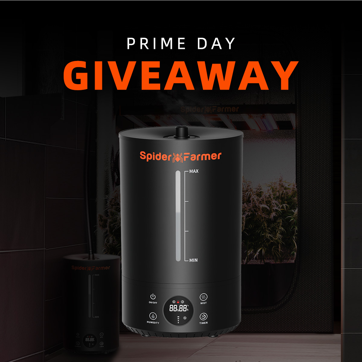 spiderfarmerled's tweet photo. Prime Day &amp;  GIVEAWAY!✨
Enter to win the Spider Farmer 6L Cool Mist Humidifier！

How to Enter:
1. Follow us❤️
2. Like and share this post
3. Tag 3 fellow growers

🏆Winner announced on the 21st!
https://t.co/c5iigVX2Vt
https://t.co/g3htG2m3Nd
#Giveaway #SpiderFarmer https://t.co/DDIGcT5KXD