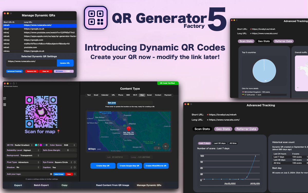 Runecats's tweet photo. Create beautiful Dynamic QR's in an instance - with advanced tracking.

#DynamicQR #QR #Designer #AppleMediaWeek https://t.co/rUfyYtB38R