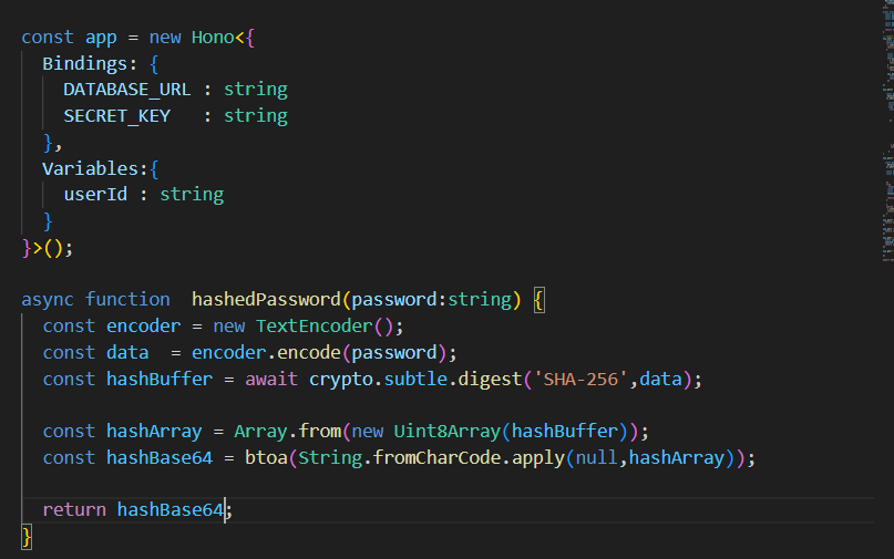 gopalroar's tweet photo. Implemented Password Hashing using Web crypto API's in  Hono 

Just An small extra feature i Implement in the Backend of Medium Web application learning from @kirat_tw https://t.co/6pPap5eMBQ