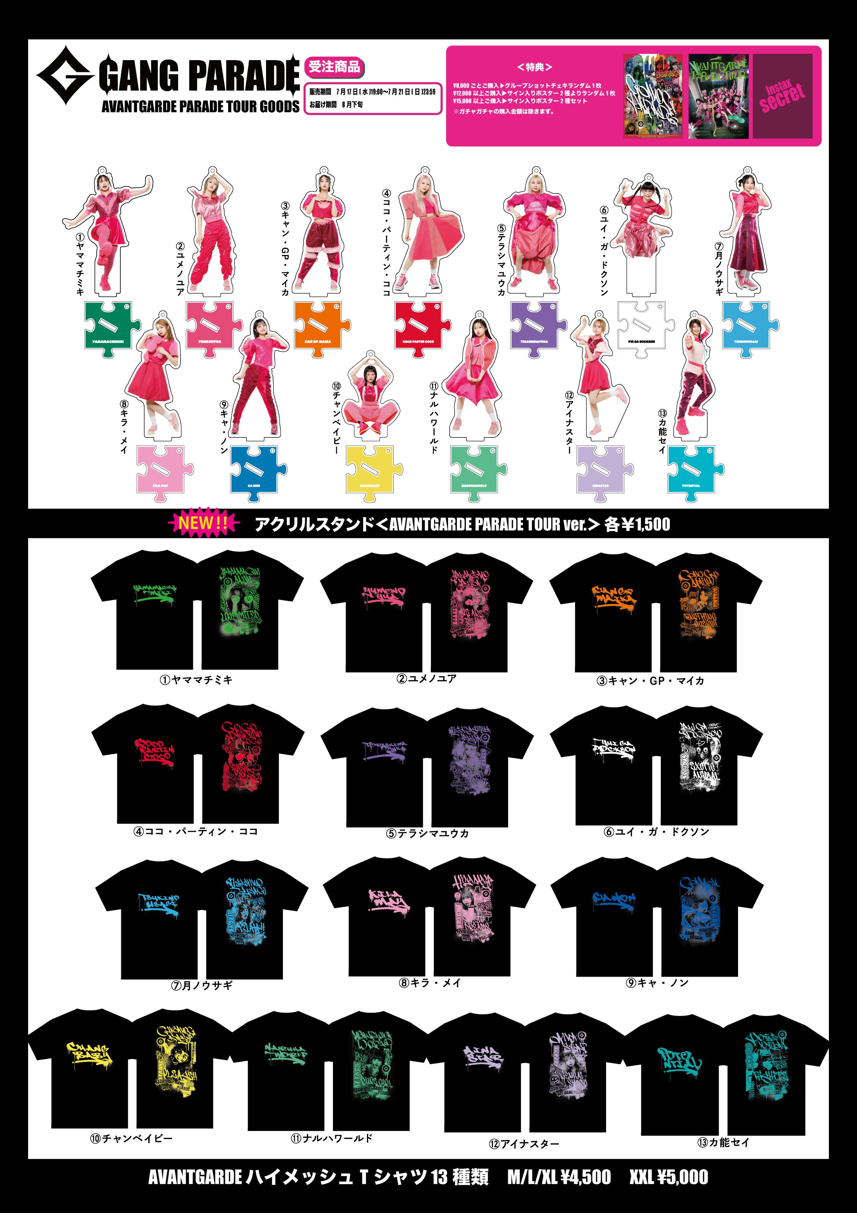 GANG PARADE ギャンパレ ナルハワールド チェキ グッズまとめ