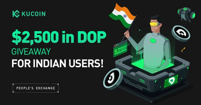 kucoincom's tweet photo. 🚀$2,500 in DOP Giveaway for KuCoin Indian Community!

⏰ 10:00 AM on July 17, 2024 - 10:00 AM on July 23, 2024 (UTC)

Join Now!