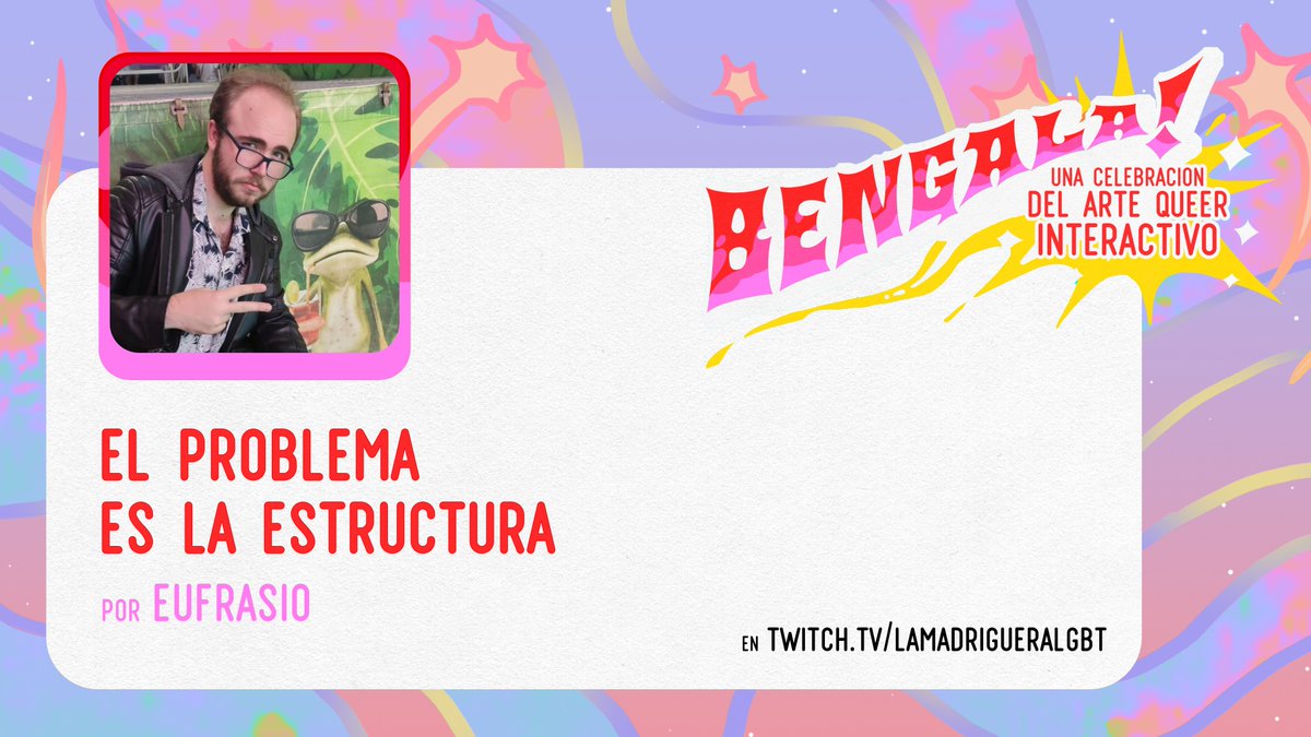 📷 Charlitas en el Bengala! 📷  El magnífico Eufrasio se dirige de nuevo hacia la muchedumbre para hablar de diseño, de cómo afrontarlo, y de que tal vez sea mejor ir despacito y con buena letra

"El problema es la estructura", el jueves 18 a las 12:00h en twitch.tv/lamadrigueralg…