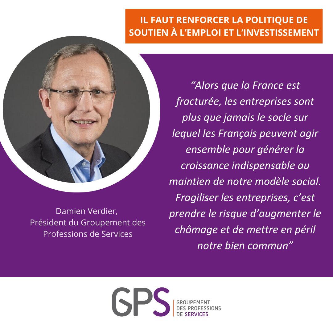 📢 Communiqué - Démission du Gouvernement
Les #Services plaident pour un renforcement de la politique de soutien à l’emploi et à l’investissement.
Lire le communiqué ➡️gps.asso.fr/demission-du-g…