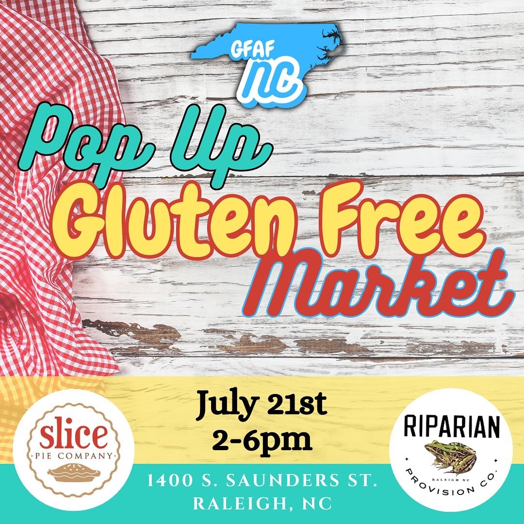 Grab a slice of fun!🥧 Gluten Free, Awesome Fun is partnering with <a href="/SlicePieCompany/">Slice Pie Company</a> and Riparian Provision Co. for a Gluten Free Pop-Up Market.💙
Enjoy gluten free pie and drinks, and anything and everything from local vendors!🛍
🗓️ July 21
⌚ 2PM-6PM⁠
📍1400 South Saunders St.
