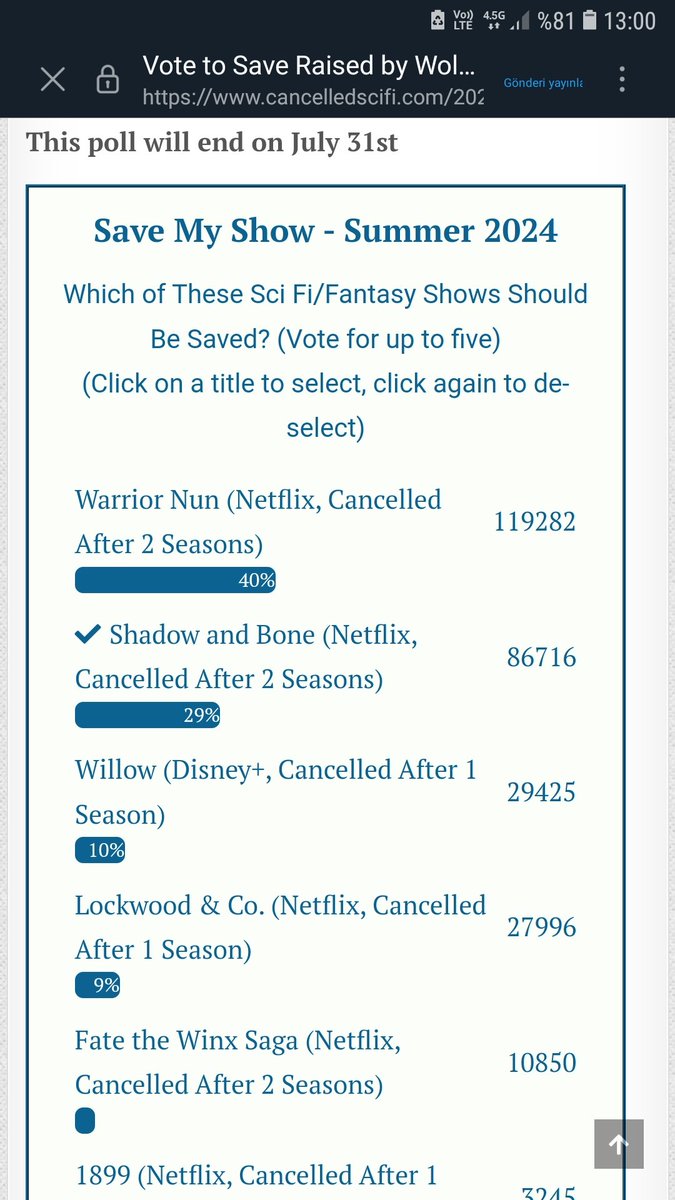 moonlight_luna5's tweet photo. Keep voting🙏🏻❤
#SaveShadowAndBone #SixOfCrowsSpinoff #NeurodiverseGV https://t.co/Bot4bQDvUe
