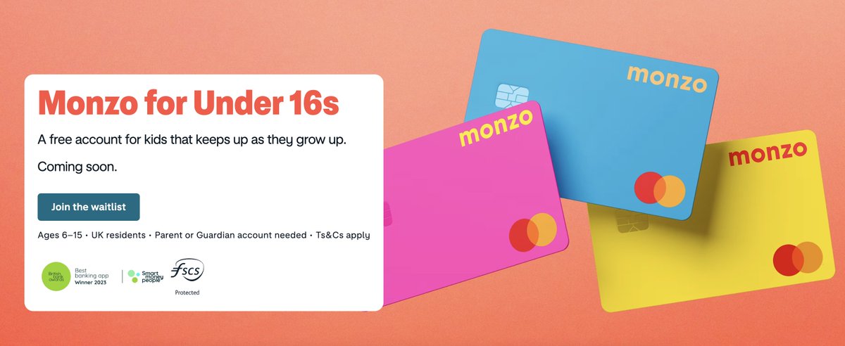 Matthew08411738's tweet photo. Learn more about @monzo's new under-16's account for parents and children. https://t.co/qwNaKcCRR4 https://t.co/ALisUlJLaW