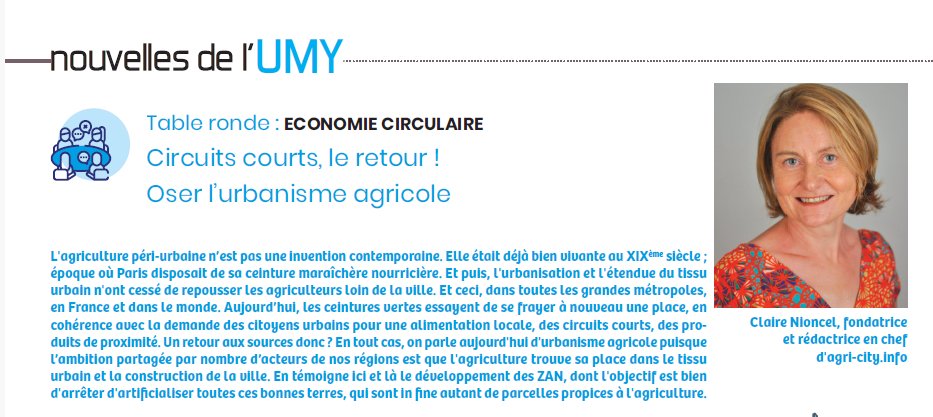 Notre Magazine d’été est arrivé !  
A lire : : Aux <a href="/mairies78/">Universités des Mairies de l'Ouest Parisien</a>, découvrez les bienfaits de l’#agriculture péri-urbaine avec <a href="/AgriCityInfo/">Agri-City.Info</a>