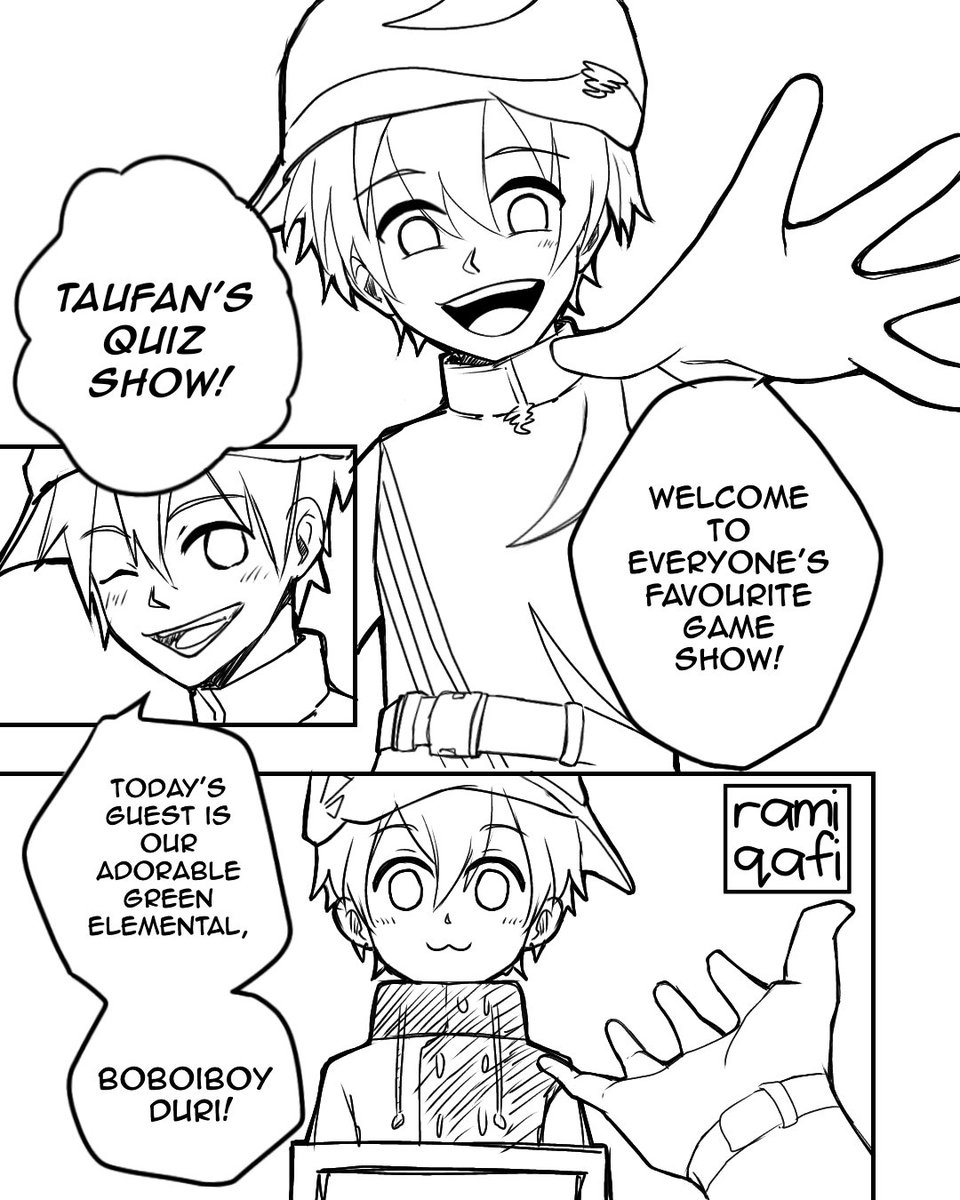 ramiqafi's tweet photo. "Welcome to Taufan's Quiz Show!"
"What do you mean I'm wrong? Isn't that the same thing? π€"
#BoBoiBoy #BoBoiBoyFanart #WINDARA
(I drew this BEFORE Windara came out, so I use Beliung's comic design) https://t.co/kFtWwEGL8O