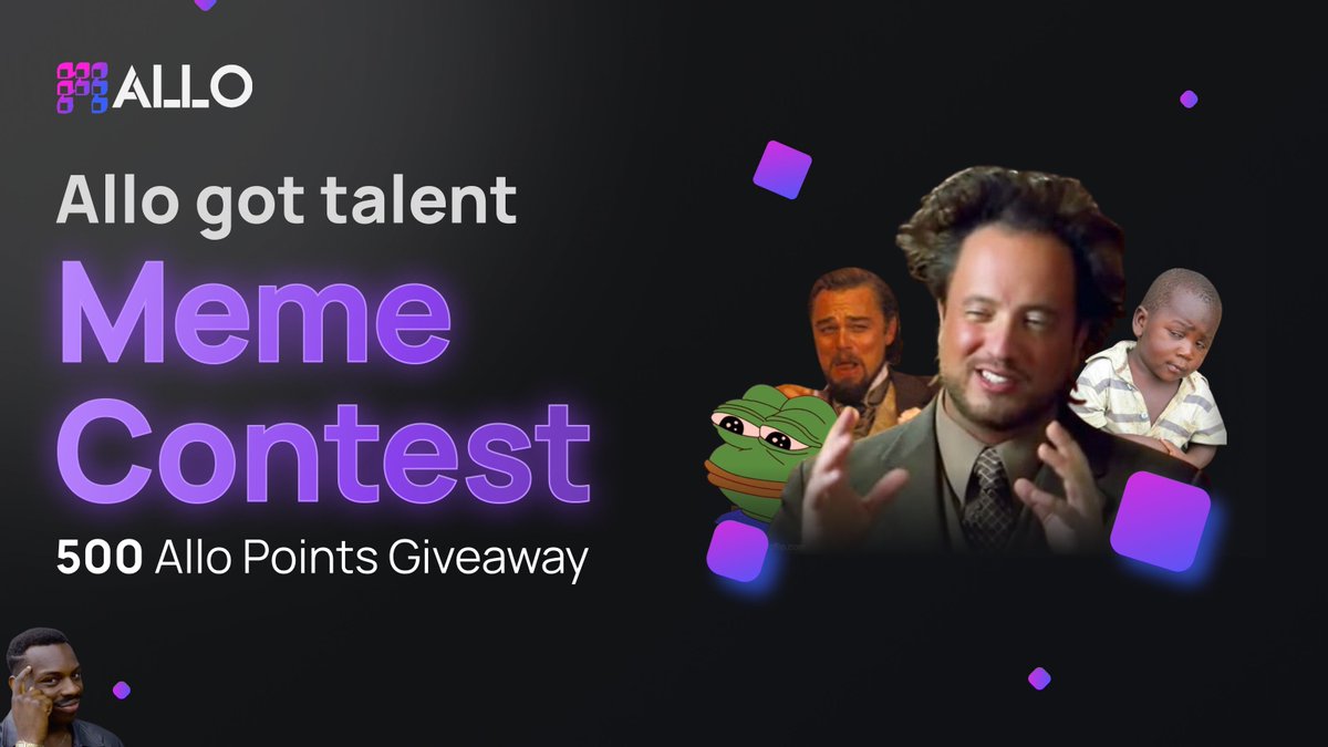 Get ready to showcase your creativity, The Allo Meme contest is now live  🚀

How to participate:
1. Follow <a href="/allo_xyz/">ALLO</a>
2. Join the #😂・memes channel in Allo Discord - discord.gg/allo
3. Share your memes in the #😂・memes channel.

Winners selection:
10 participants with
