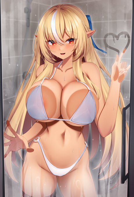 Skebで描かさせていただきました!
シャワールームで誘惑してくるflaちゃん 