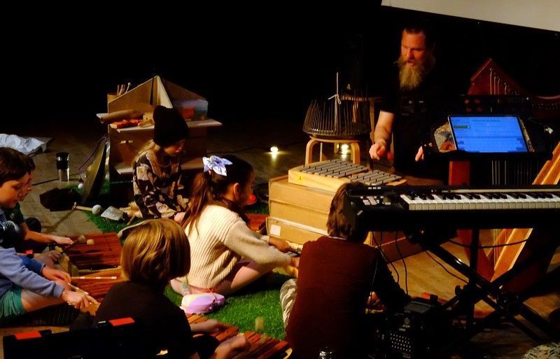 ace_southwest's tweet photo. Have you heard of The Enchanted Cinema's (@CabinetofLC) pop-up orchestras, inviting families to create live musical scores for animated films?

Children from around the South west joined on stage to bring films to life using instruments from around the world 🪇🎹

1/2 https://t.co/UnAug9p18d