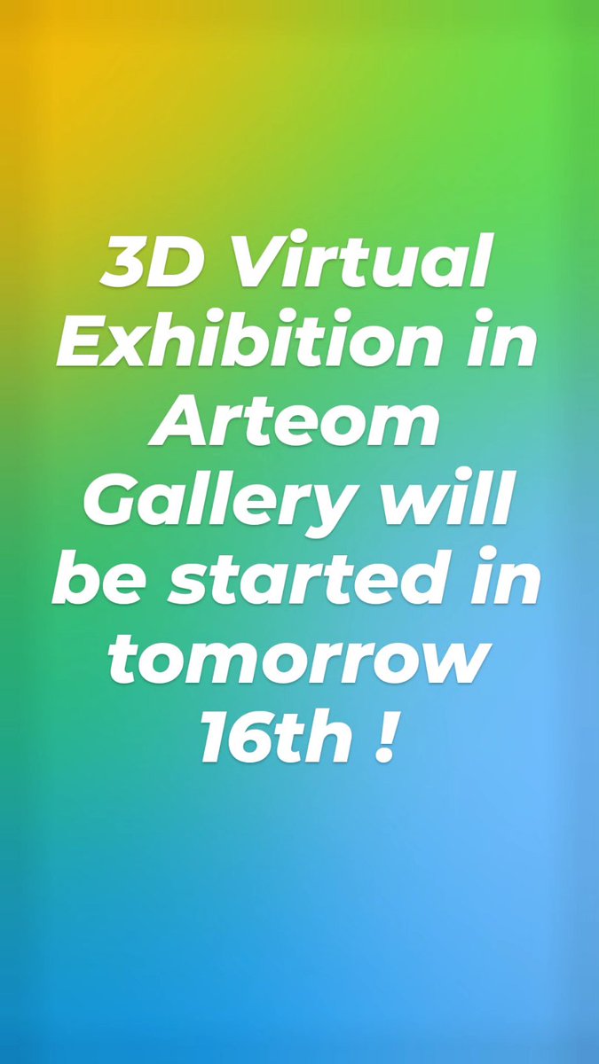 3D Virtual exhibition in Arteom Gallery has been started .
Please search Arteom Gallery !
#exhibition #artist