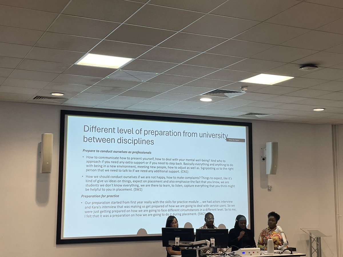 Enlightened by this presentation on practice learning experiences of Black and Minority Ethnic Students.