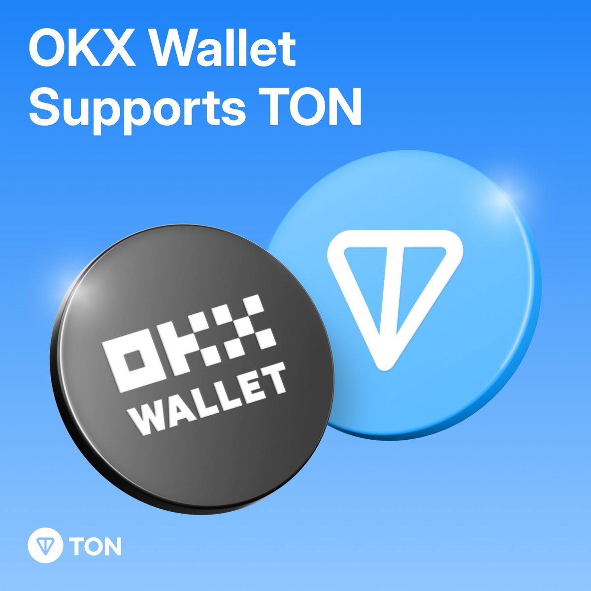 🔈 OKX Wallet (@okxweb3) now supports #TON, expanding its compatibility to  100 different blockchains! This integration allows users to seamlessly  discover, manage, swap, and transfer $TON and TON-based assets in the OKX