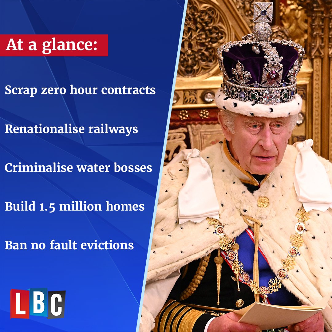 Labour’s legislative agenda has been unveiled in their first King’s Speech.

The key points ⬇️