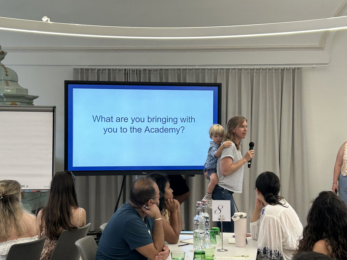 Day one at the 2024 <a href="/SalzburgGlobal/">Salzburg Global</a> media academy. Sangita Shresthova on practicing futures. <a href="/MAG1970/">Manuel Alejandro Guerrero</a> on AI democracy and integrity and Jess Roberts on things we carry with us. Grateful to be back again with 80 aspiring media leaders and changemakers #medialiteracy  #civicmedia