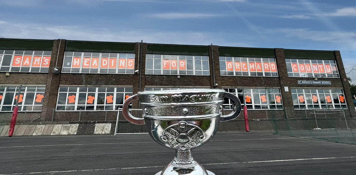 StPatsPSArmagh's tweet photo. 🟠⚪️ Sam’s Heading For Orchard County 🟠⚪️

The St. Patrick’s PS Armagh family has no doubt about what’s happening next weekend!

Good luck to all @Armagh_GAA - you have made us all so proud already. One more! 🧡🤍

Up the Orchard! Come on Armagh!

#ArmaghForSam @ArmaghFans1889 https://t.co/aBii30Sdrv
