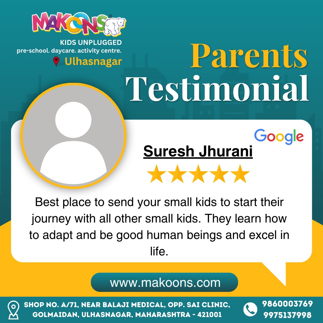 Makoonsulhasngr's tweet image. 🌟 Hearing from our amazing parents warms our hearts! Their kind words inspire us every day. Thank you for being a part of our journey.💖
.
.
📞 Call us at 9860003769. 

📍 Location: Shop No. A/71, near Balaji Medical, opp. Sai Clinic, Golmaidan, Ulhasnagar, Maharashtra 421001