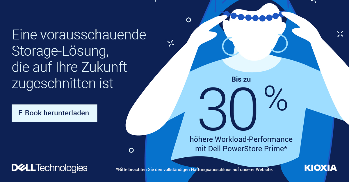 Sorgen Sie für Klarheit und schaffen Sie die Grundlage für den Erfolg Ihres Unternehmens. Laden Sie unser E-Book herunter und erfahren Sie, wie #PowerStore Prime Ihnen helfen kann, Ihre Datenstrategie zukunftssicher zu machen. dell.to/3Y78B8J
  #iwork4dell