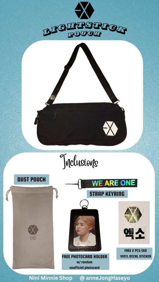 anneJongHaseyo's tweet photo. WTS/ LFB PH
BATCH 3 (last batch)
❗️Limited slots only❗️

🌟 EXO LIGHTSTICK POUCH (Unofficial)

💸 599

📅DOP: July 31
🚚 MOD: J&amp;T only
Shipping Date: August 2 or 3

🚫 STRICTLY NO CANCELLATION!!

ORDER FORM LINK:
https://t.co/S7EhbZekc2 https://t.co/lXTDMhRn7U