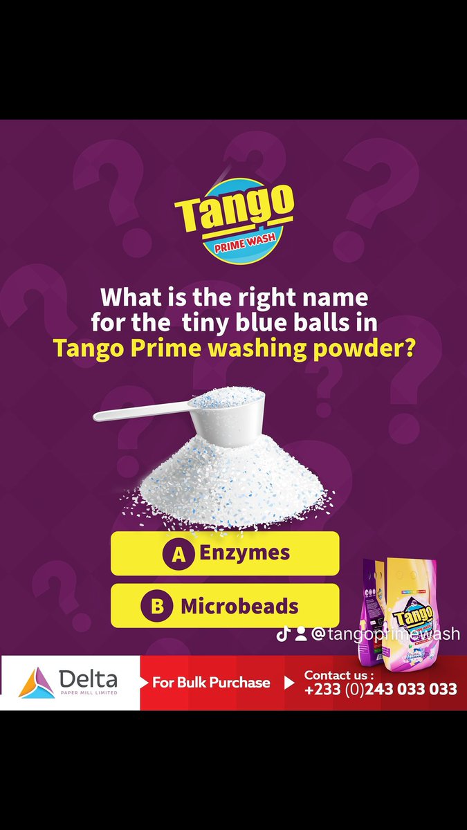 TangoPrime's tweet photo. Can you solve the mystery of the blue balls in Tango Prime?👆🏽🫧
A or B Comment your answer and win goodies from Tango Prime

1.Follow the Tango Prime Washing Powder Page.
2. The first three correct answers wins
3. Tag your friends to see this.

T&amp;Cs apply. Let’s go

#tangoprime https://t.co/k1SlcS50ep