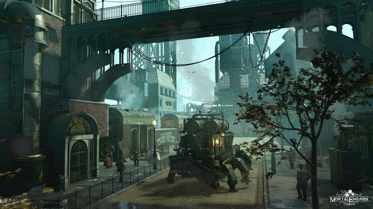 jackreeves996's tweet photo. Some personal work I've been creating over the last couple of weeks. I love the idea of these mech caravans, and thought they'd fit nicely into the world of Mortal Engines - loved the books as a kid and its a super fun world to explore! 

#conceptart #2dart https://t.co/webovg0ryq
