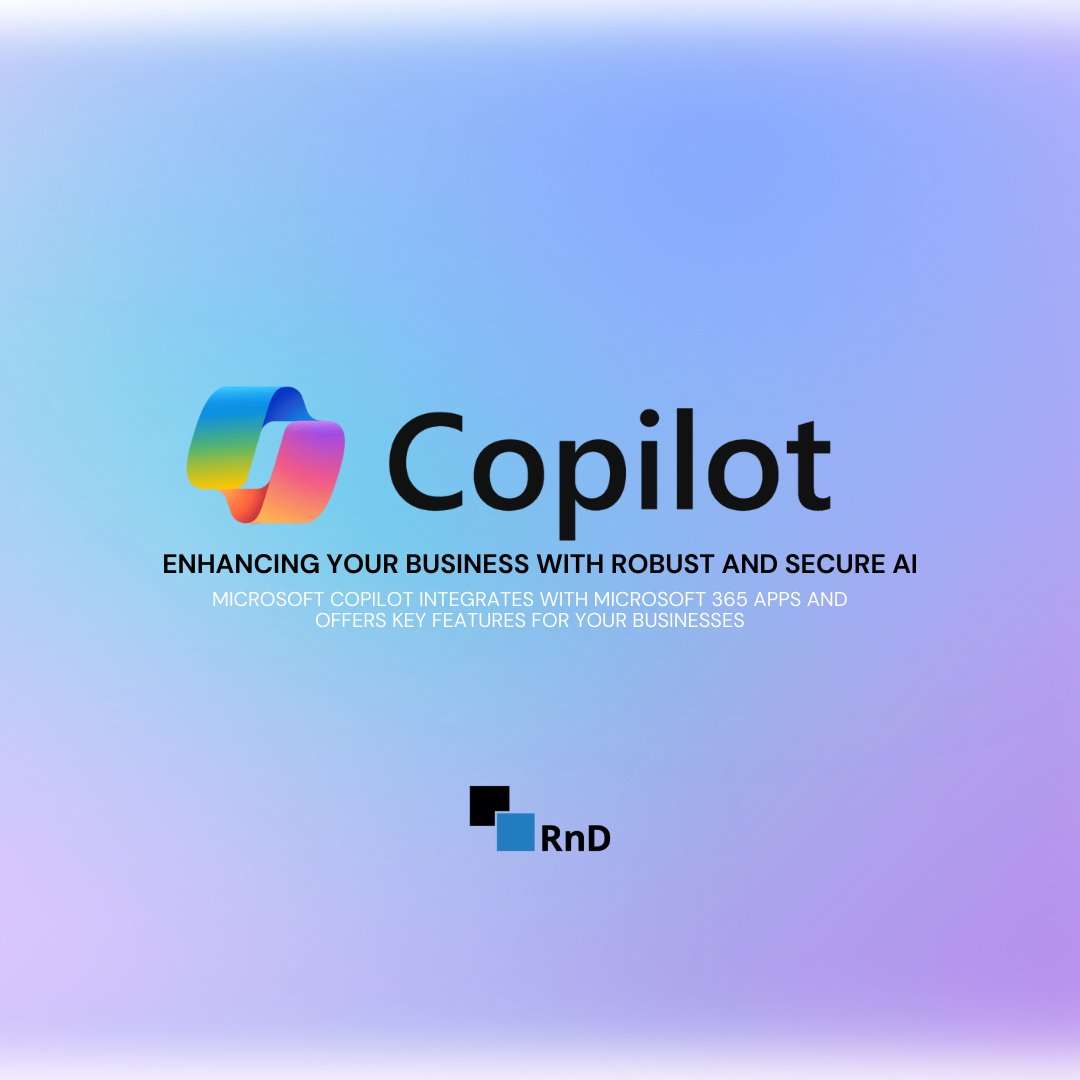 rndsystem's tweet photo. Curious about how Copilot for Microsoft 365 can revolutionize your business with AI? 🤖✨
We're here to help you get started on your journey to smarter workflows and increased productivity.
Drop your questions below :)

#Microsoft365 #AITransformation #Copilot #RnD https://t.co/Fc3UkL7UJF