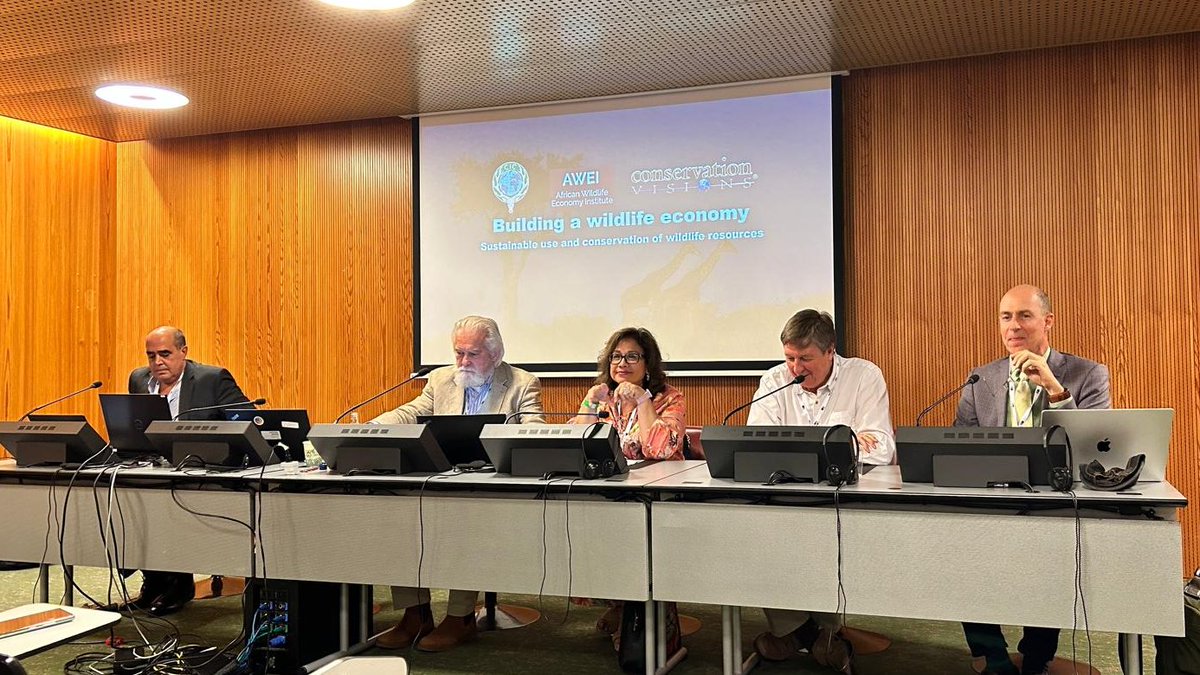 GENetwork's tweet photo. This @CITES #AC33 side event that shares insights on the importance of a #WildlifeEconomy that balances sustainable use and conservation of wildlife resources, as it helps support biodiversity conservation, community livelihoods, and economic growth. https://t.co/eqlk3eYvvN